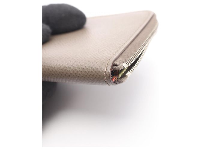 Billetera compacta mini Hermès Azap con monedero, cuero Epsom, mujer, gris Castaño - vista 7