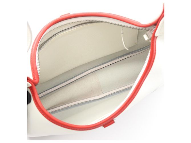 Borsa a spalla Hermès Trim in pelle Epsom per donne, bianca/rossa Rosso - vista 3