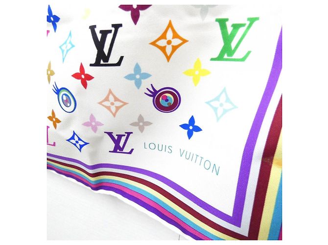 Sciarpa Louis Vuitton Multicolor Muffler I Love Monogram Bianco - vista 2