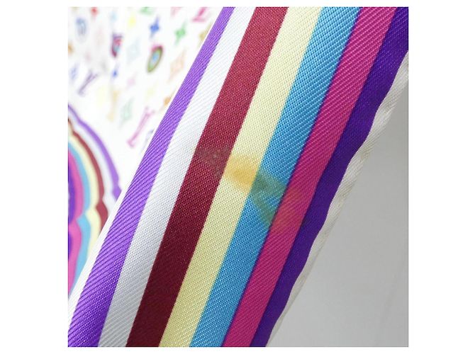 Sciarpa Louis Vuitton Multicolor Muffler I Love Monogram Bianco - vista 3