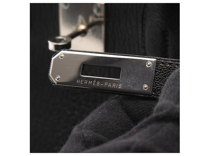 Hermès Borsa Haut à Courroies HERMES, Pelle, Capra Donna, Nera Nero - vista 9