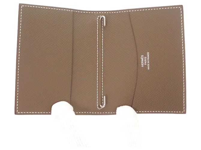 Copertura Agenda Hermès PM in Pelle Epsom con Timbro W () HERMES Marrone - vista 4