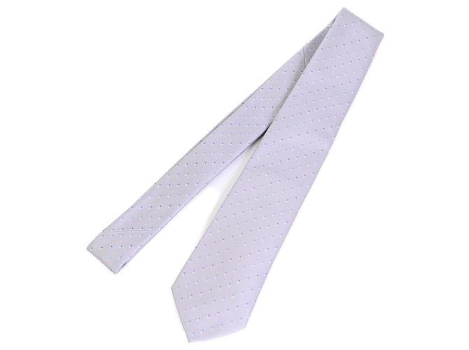LOUIS VUITTON Cravate LV Spelling Silk Tie Gray Silver Men's Brown - view 2