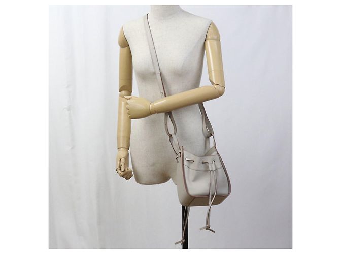 LOEWE Mini Bolso Hammock con Cuerda, Mujer, Beige - vista 8