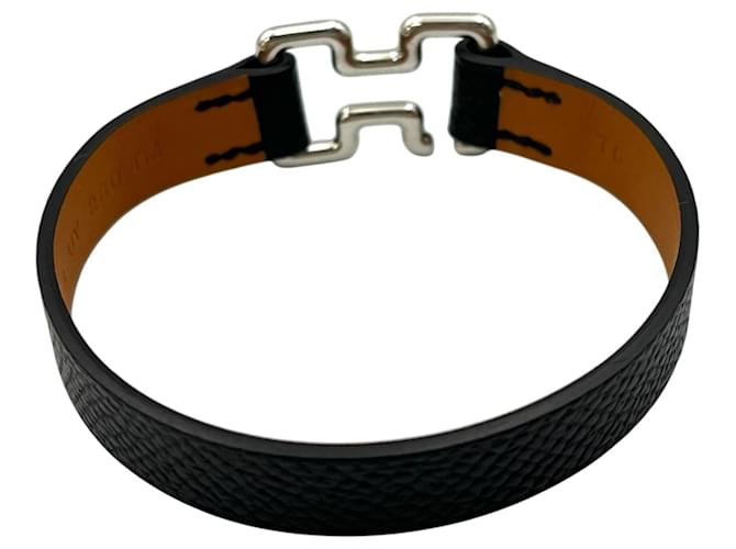 Hermès Bracciale HERMES Tonight Bangle in pelle nera da uomo Nero - vista 2