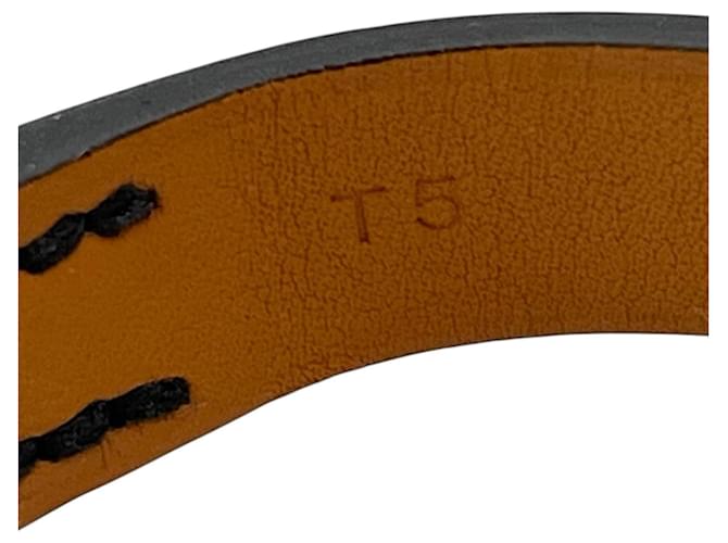 Hermès Bracciale HERMES Tonight Bangle in pelle nera da uomo Nero - vista 5
