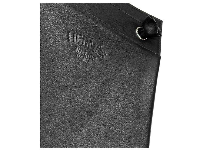 Borsa a spalla mini Aline di Hermès, pelle Swift, nera, timbro D, hardware argentato Nero - vista 7