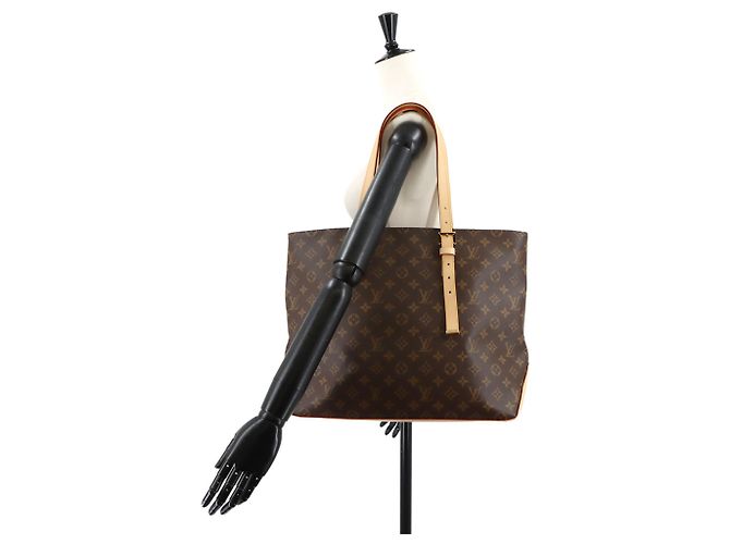Borsa Louis Vuitton Monogram Mezzo Tote, Marrone, Finiture dorate, Blocco RFID - vista 10