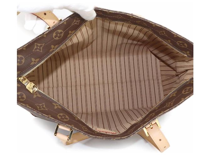 Borsa Louis Vuitton Monogram Mezzo Tote, Marrone, Finiture dorate, Blocco RFID - vista 7