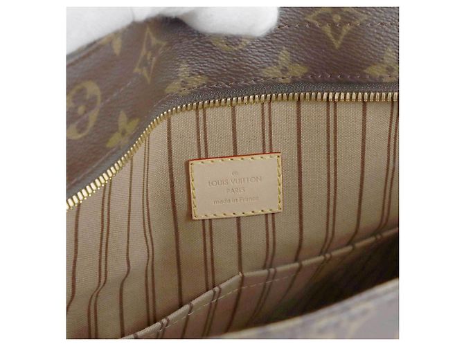 Borsa Louis Vuitton Monogram Mezzo Tote, Marrone, Finiture dorate, Blocco RFID - vista 8