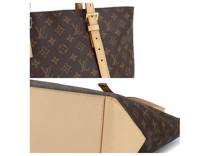 Borsa Louis Vuitton Monogram Mezzo Tote, Marrone, Finiture dorate, Blocco RFID - vista 9