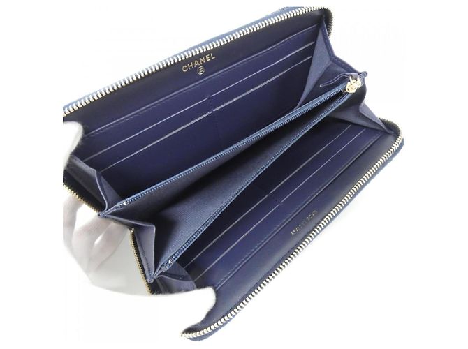 Cartera Chanel Deauville Azul marino - vista 5