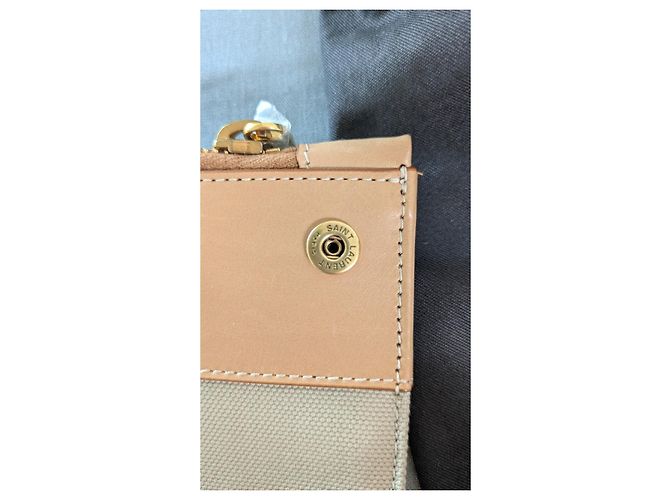 Saint Laurent Sac de Jour Large Beige in Pelle - vista 7