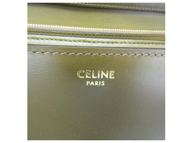 Céline Bolso de hombro de cuero Celine Classic Box Medium para mujeres, marrón, camello - vista 17