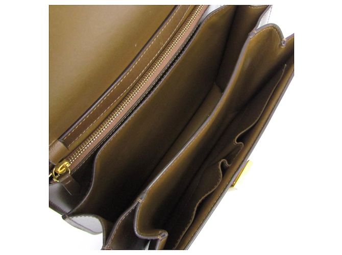 Céline Bolso de hombro de cuero Celine Classic Box Medium para mujeres, marrón, camello - vista 4