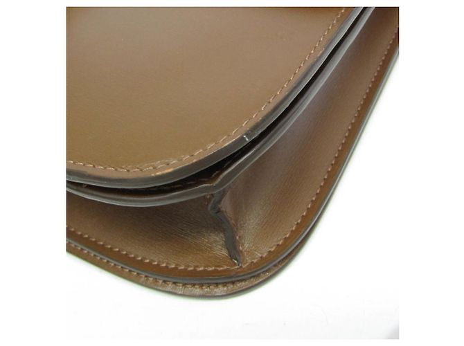 Céline Bolso de hombro de cuero Celine Classic Box Medium para mujeres, marrón, camello - vista 5