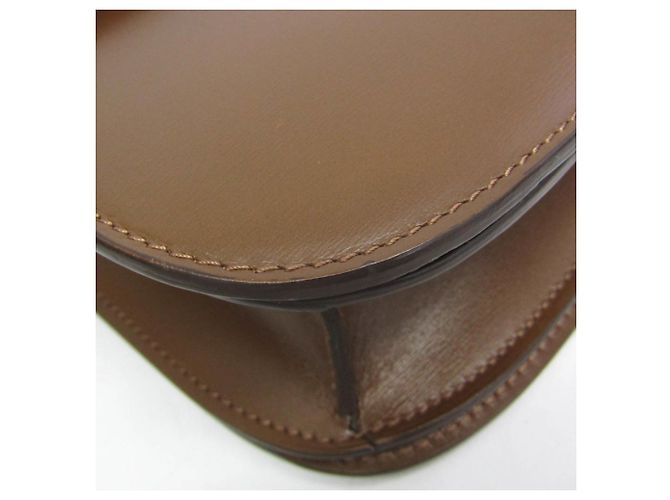 Céline Bolso de hombro de cuero Celine Classic Box Medium para mujeres, marrón, camello - vista 6