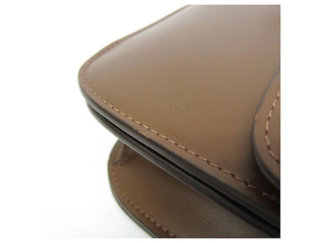 Céline Bolso de hombro de cuero Celine Classic Box Medium para mujeres, marrón, camello - vista 7