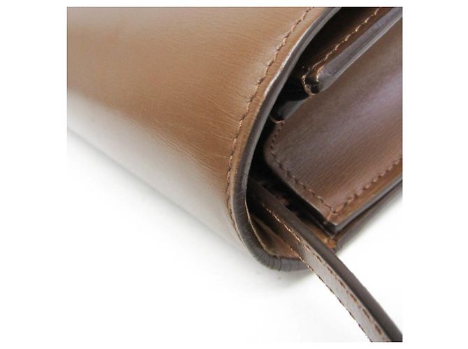 Céline Bolso de hombro de cuero Celine Classic Box Medium para mujeres, marrón, camello - vista 8