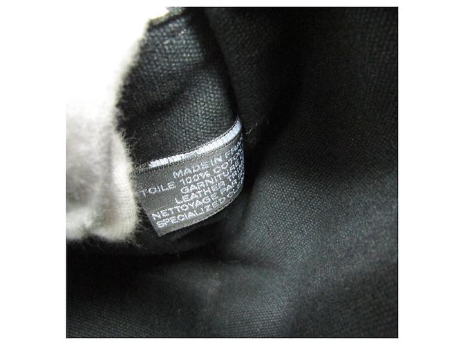 Borsa Hermès Troca Horizontal PM per uomini e donne in pelle e cotone nero, marrone scuro - vista 13