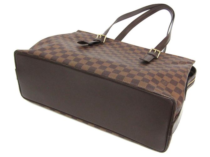 Borsa a Spalla Chelsea Damier Louis Vuitton Donna Marrone, Ebano - vista 2
