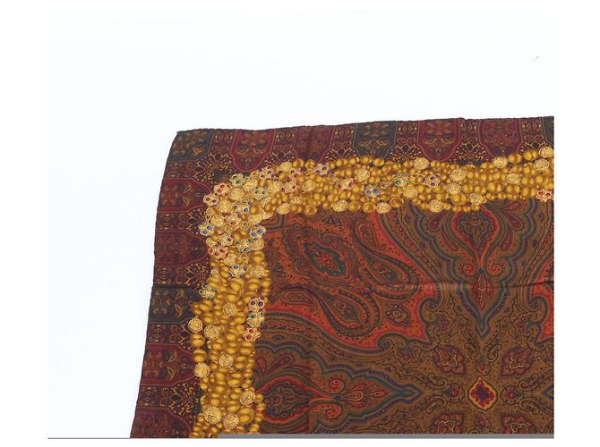 Sciarpa in seta Chanel, Motivo Paisley, Gioielli, Gripoix, Donna Rosso - vista 2