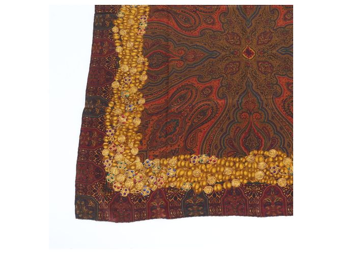 Sciarpa in seta Chanel, Motivo Paisley, Gioielli, Gripoix, Donna Rosso - vista 4