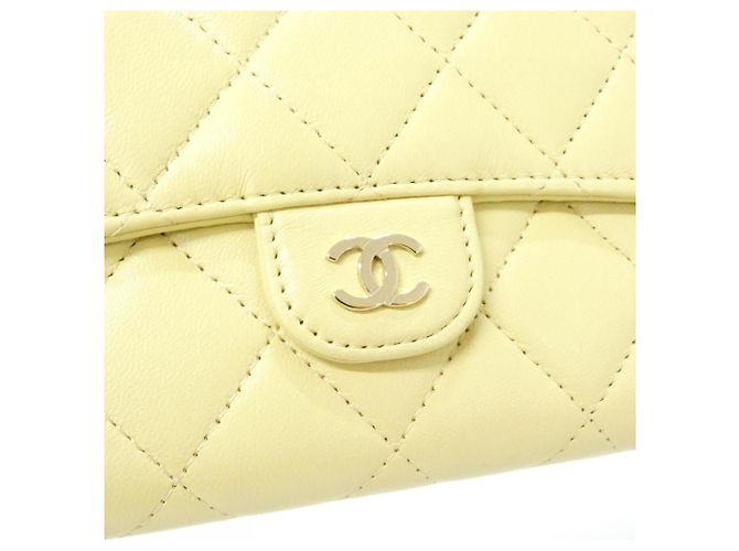 Chanel Timeless Classic Line Wallet Yellow - view 5