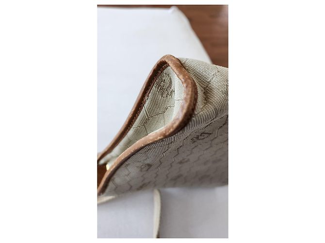 Borsa a tracolla Christian Dior Beige in tela e pelle - vista 10