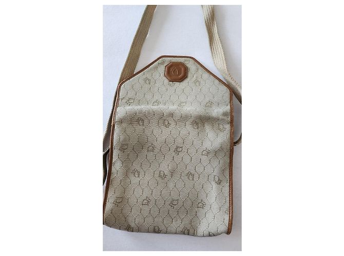 Borsa a tracolla Christian Dior Beige in tela e pelle - vista 3