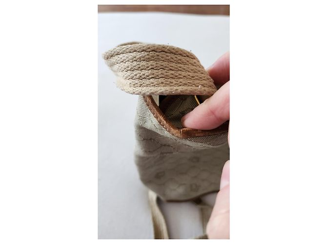 Borsa a tracolla Christian Dior Beige in tela e pelle - vista 6