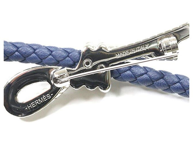 Hermès Spilla Fleur Swift in Lino Blu Navy HERMES - vista 3