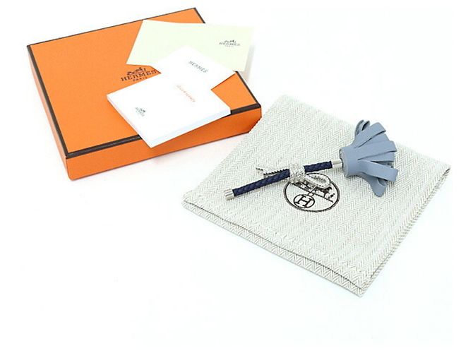 Hermès Spilla Fleur Swift in Lino Blu Navy HERMES - vista 6