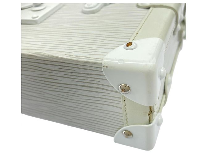 Borsa a Spalla Petite Malle Epi Louis Vuitton Bianco - vista 3