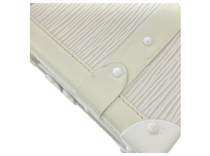 Borsa a Spalla Petite Malle Epi Louis Vuitton Bianco - vista 4