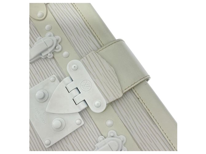Borsa a Spalla Petite Malle Epi Louis Vuitton Bianco - vista 5