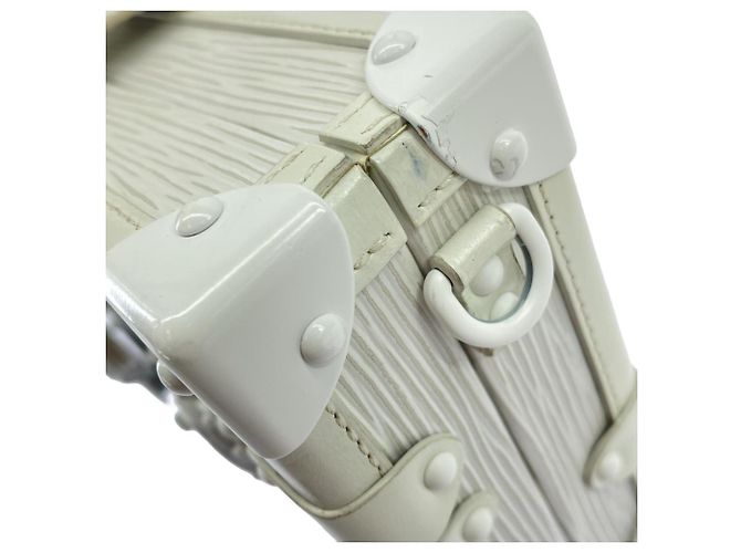 Borsa a Spalla Petite Malle Epi Louis Vuitton Bianco - vista 7