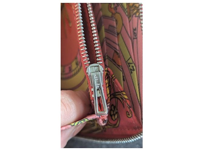 Silk In Hermès Silk'In Leder Geldbörse Rot - Ansicht 12