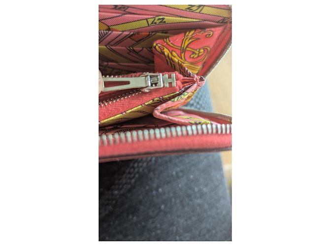 Silk In Hermès Silk'In Leder Geldbörse Rot - Ansicht 13