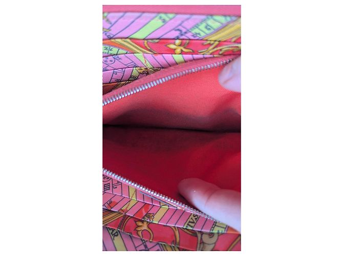 Silk In Hermès Silk'In Leder Geldbörse Rot - Ansicht 14