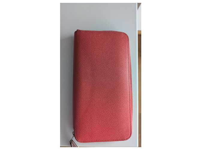 Silk In Hermès Silk'In Leder Geldbörse Rot - Ansicht 2