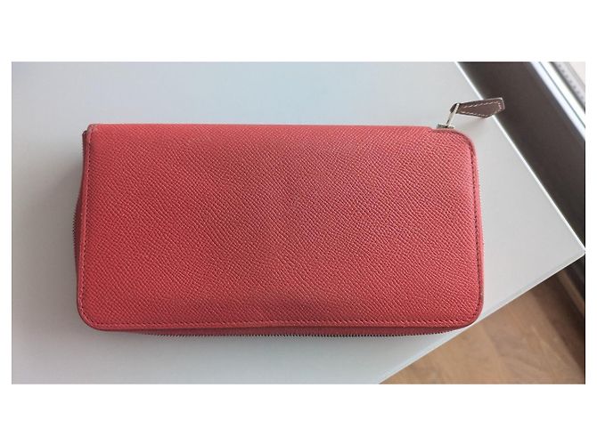 Silk In Hermès Silk'In Leder Geldbörse Rot - Ansicht 3