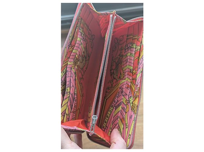 Silk In Hermès Silk'In Leder Geldbörse Rot - Ansicht 6