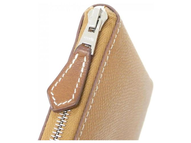 Hermès Hermes H EN FIL Silk In Compact Wallet Golden - view 3