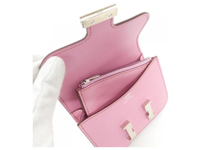 Billetera Slim Constance Hermès Rosa - vista 7