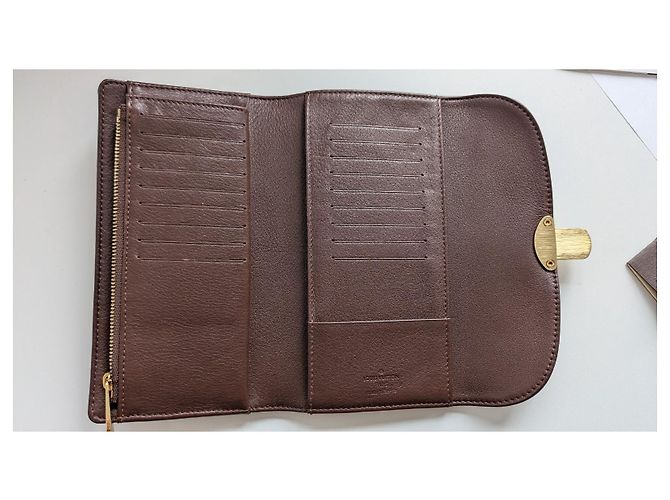 Mahina Babylone Louis Vuitton Mahina Amelie leather wallet brown - view 4