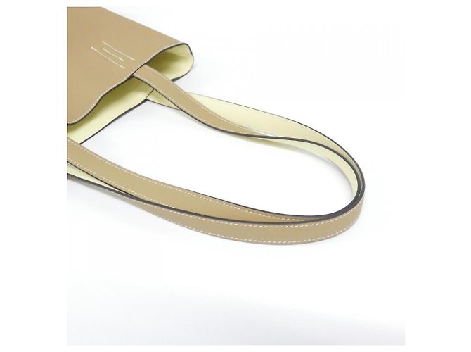 Bicolor Schultertasche Hermès Neo Double Sens Beige - Ansicht 3