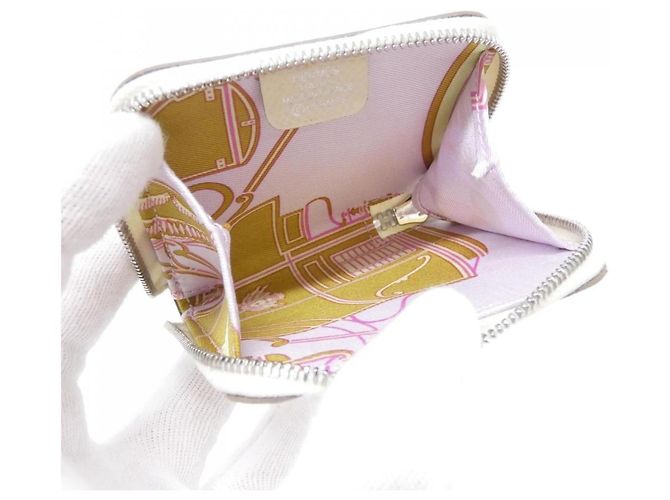 Silk In Monedero/Caja de Monedas Hermès LIBRIS de Seda Blanco - vista 4