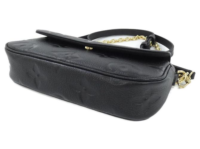 Borsa a Spalla Louis Vuitton Monogram Empreinte Wallet on Chain Ivy Nero - vista 3