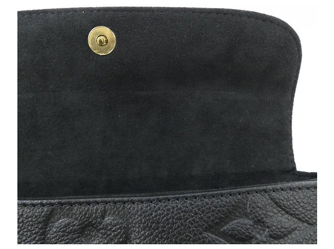 Borsa a Spalla Louis Vuitton Monogram Empreinte Wallet on Chain Ivy Nero - vista 7